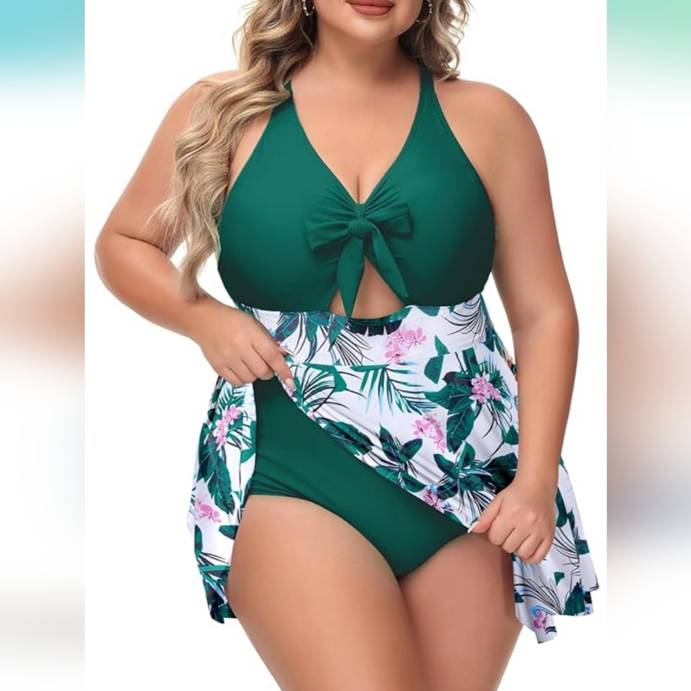 NLEYOOK One Piece Cut Out Flowy Swimsuit - Picture 4 of 9